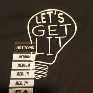 New Let's Get Lit black T-shirt